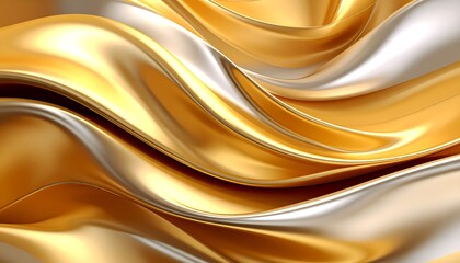 Gold and silver draped fabric