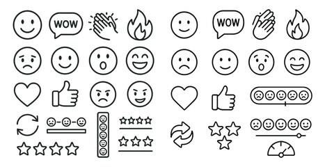 Collection of emoticons and symbols, including a heart, a thumbs up, and a fire