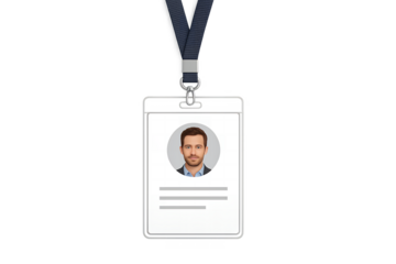 blank id card with tag