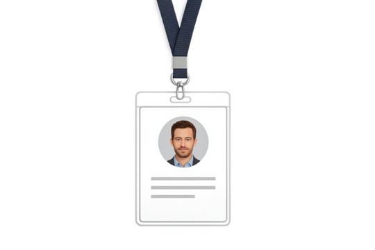 blank id card with tag