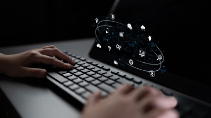 Digital business ecosystem integrating multiple business, ecosystem, and technology elements in a...