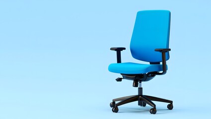 Ergonomic office chair blue color comfortable desk chair adjustable swivel task chair