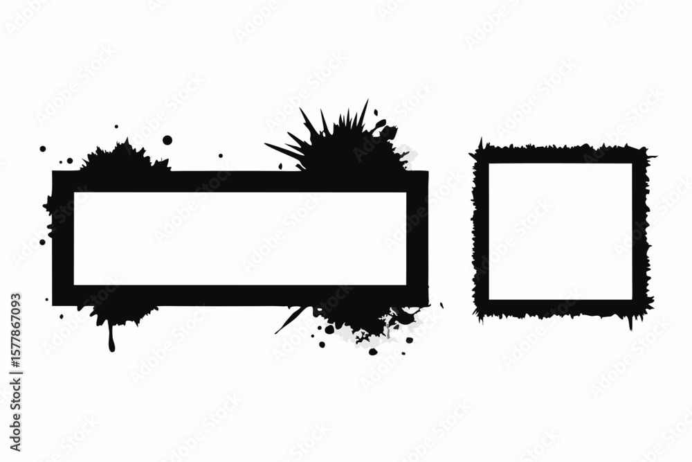 Poster a versatile vector grunge frame, perfect for adding a retro, textured border to your design or text,