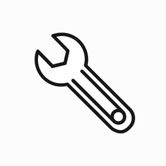 wrench icon outline vector icon