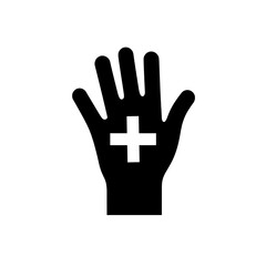 Obraz premium medical glove with plus