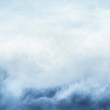 Misty abstract background featuring delicate layers of white mist with subtle blue undertones square serene and isolated