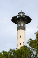 Stunning Torredembarra Lighthouse on rugged Mediterranean cliffs at Punta de la Galera, Tarragona, Catalonia. Perfect seaside nature and maritime beauty.