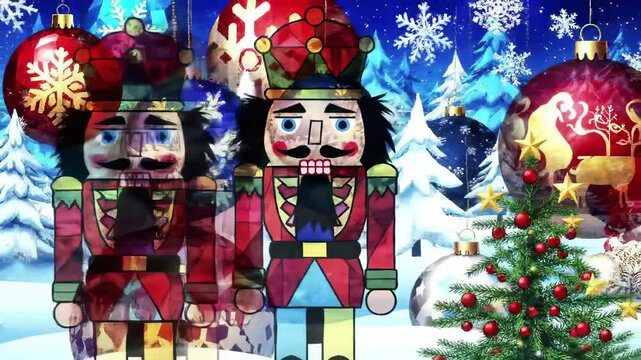 Christmas nutcracker scene