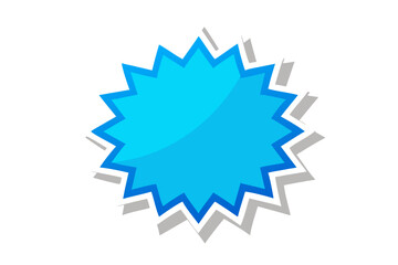 Blue burst vector graphic design element with star shape for sale promotion use