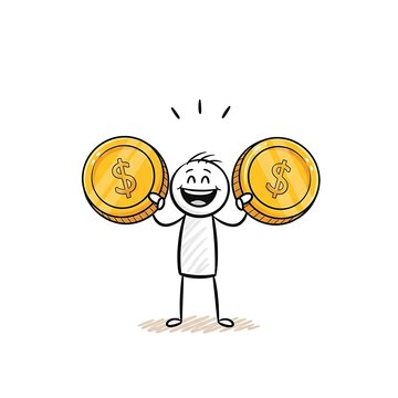 tickman Illustrating Financial Success and Profitable Growth