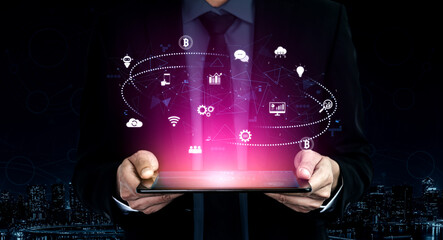 Digital business ecosystem integrating multiple business, ecosystem, and technology elements in a...