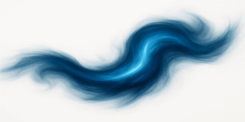 Abstract deep navy blue smoke design with soft elegant flow on white minimal background