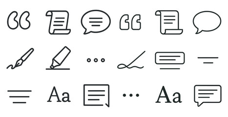 Fototapeta premium Set of writing and drawing tools, including a pen, marker, and brush. The set also includes a piece of paper and a scroll