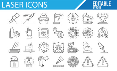 Precision Laser Icons for Digital, Engineering, and Industrial Projects