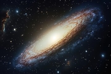 Obraz premium Spiral galaxy showcases vibrant colors and intricate structures in the vastness of space, spiral galaxy in space