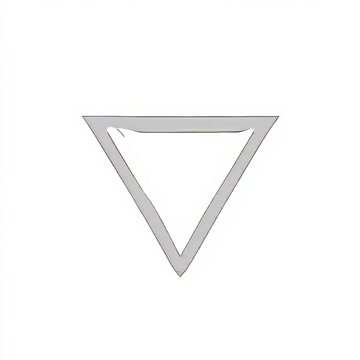 monoline shark tooth logo simple triangle in gray white background