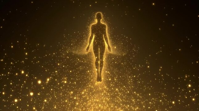 silhouette of a woman in water