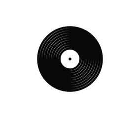 Vinyl plate record design illustration logo 