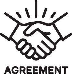 Fototapeta premium Securing Agreements A Visual Guide to Handshake Deals & Contracts