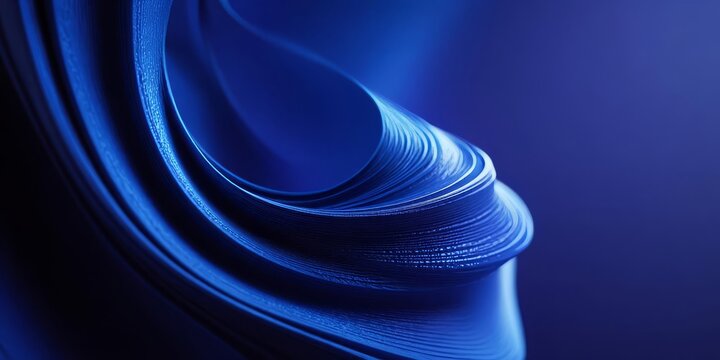 Abstract Blue Swirls: A Study in Texture, Light, and Form