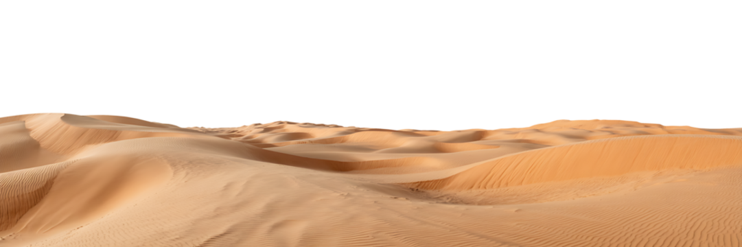 Endless Desert Dunes A Vast Expanse of Rolling Sandhills Under a Clear Sky in a Remote Location