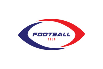 American Football badge logo vector - Rugby logo
