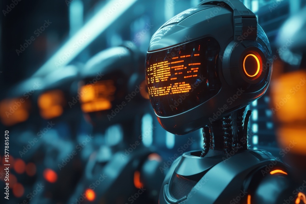 Poster ai robots analyze financial data to enhance fraud detection in modern technology, ai robots that ana