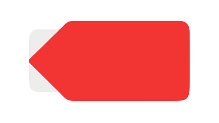 Red arrow tag vector graphic for download and use in web design and marketing