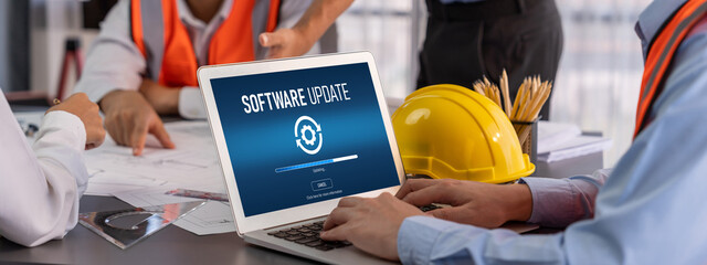 Software update on computer for brisk version of device software upgrade