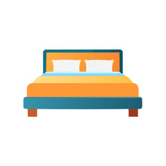Bed Icon Isolated on a Transparent Background 