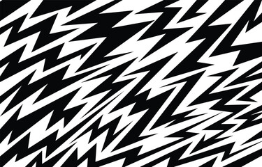 Abstract sharp seamless pattern with zigzags, arrows and triangles. Wavy geometric lightning background.