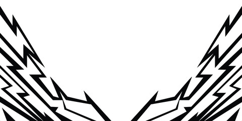 Minimalist background with jagged zigzag pattern and some copy space area