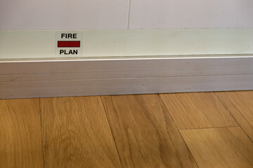 On board the ferry Norderaue, various symbols for marking escape routes are glued luminous strips