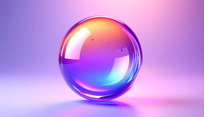 Holographic sphere on a gradient background