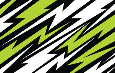 Abstract green and white background with zigzag line pattern