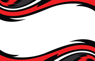 Bold abstract background with black and red curved shapes. A sleek vector banner design ideal for digital, business, or promotional use.
