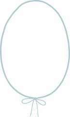 Pale blue balloon with ribbon celebration party