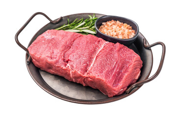 A selection of raw bison steaks arranged artfully, emphasizing their quality and texture, inviting...