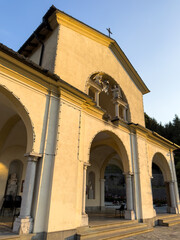View of the Sanctuary of Altino, City of Albino, Bergamo, Italy