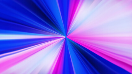 Radial Blur Speed Background. Neon Motion Effect