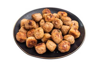 Savory meatballs, meat dumplings garnished with fresh herbs. A delightful addition to any meal,...