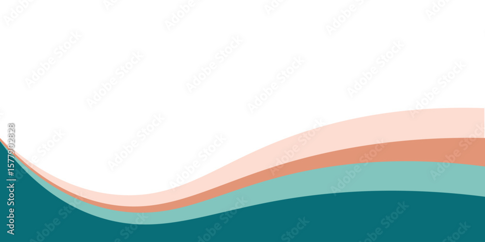 Aufkleber modern colorful abstract background with dynamic wavy shapes, minimal flowing wavy background, vecto