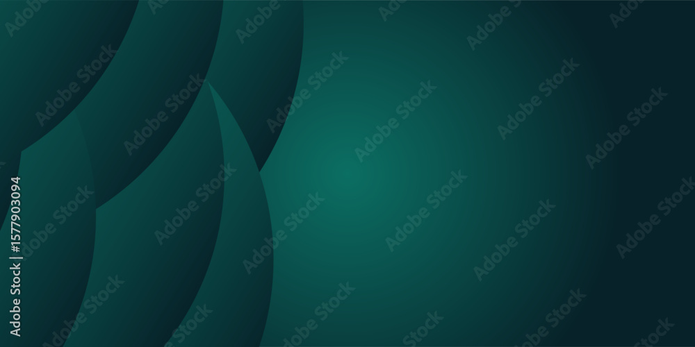 Poster modern simple dark green and black abstract background for wide banner. luxury dark green background