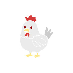 cute chicken icon, simple flat style, vector illustration, symbol, design logo template pictogram, for ui or ux isolated on white for mobile app, editable