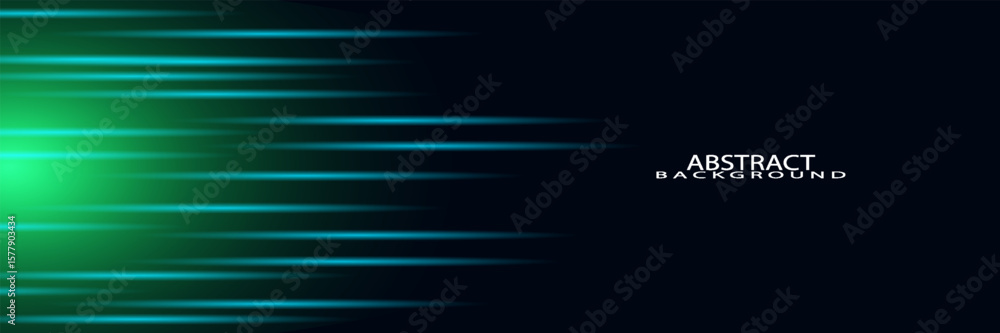Poster black modern wide abstract technology background with glowing high-speed and movement light effect. 