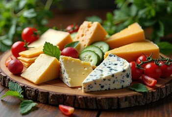 artisanal cheese selection accompanied vibrant fresh vegetables quintessential gourmet platter relaxing culinary experience, rainbow, lgbtq, lgbt, pride