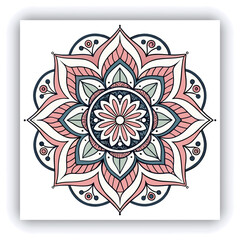 Circular pattern in the form of a mandala. Henna tatoo mandala. Mehndi style. Decorative pattern in oriental style. Coloring book page.
