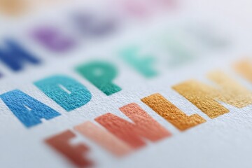 close-up of colored pencil shading letters of alphabet chart while layering multiple languages
