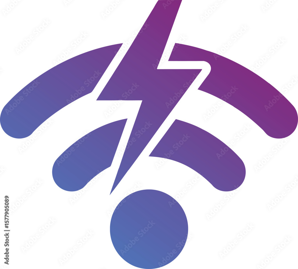 Aufkleber fast wifi internet speed connection logo design for technology and network company branding vector