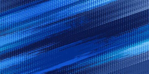 blue color pattern gradient grunge texture background. Dots pop art comics sport style vector illustration Abstract background dark blue with modern corporate concept